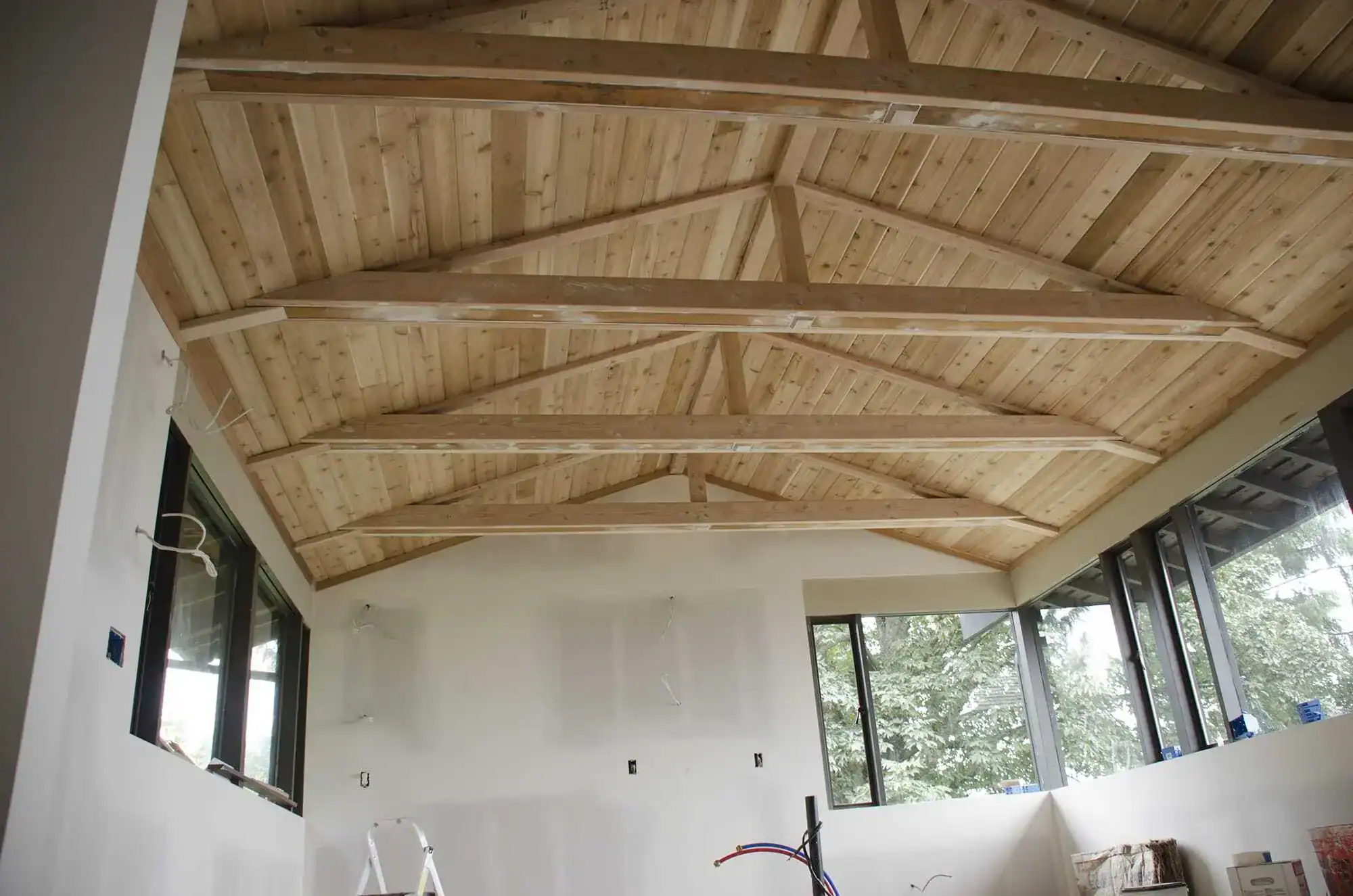 Vashon Island kitchen vaulted ceiling