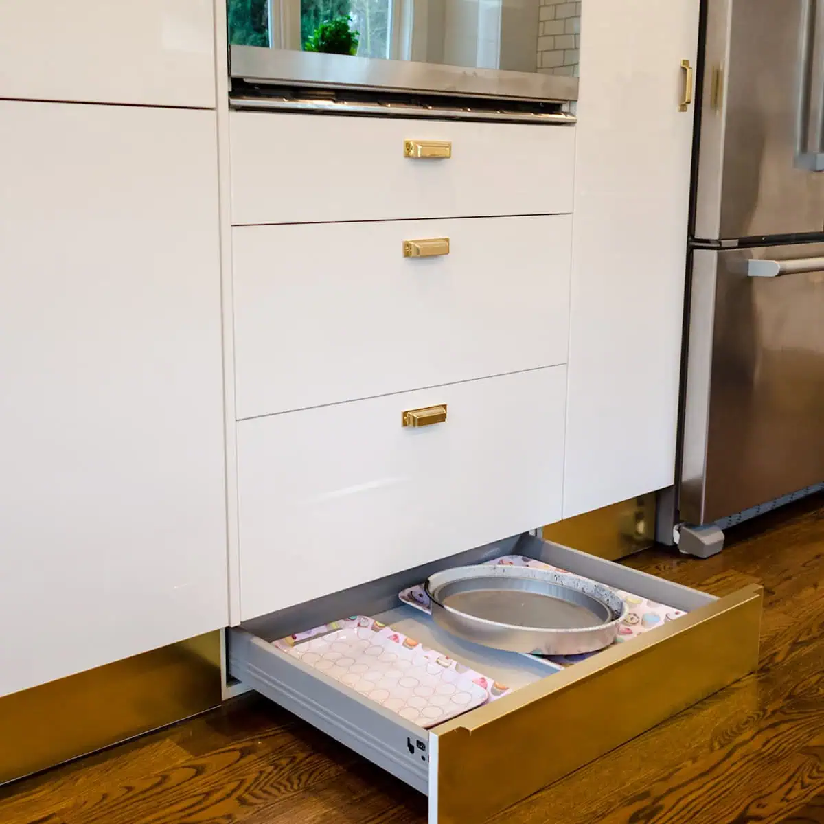 Custom IKEA toe kick drawer hack