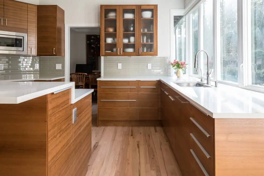 Sammamish kitchen refinished hardwood floors