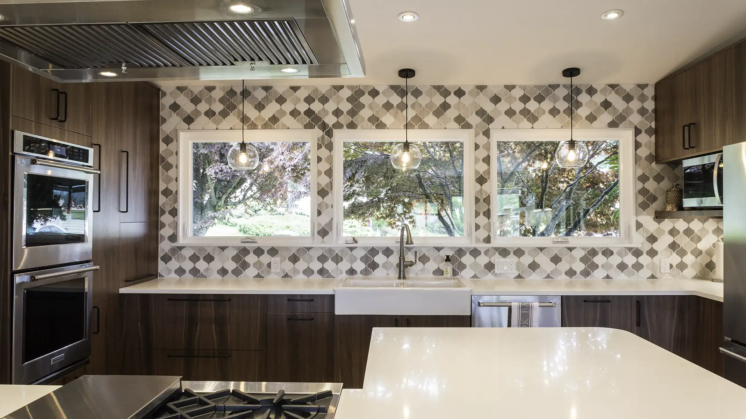 Arabesque tile backsplash from Normandy Park kitchen remodel