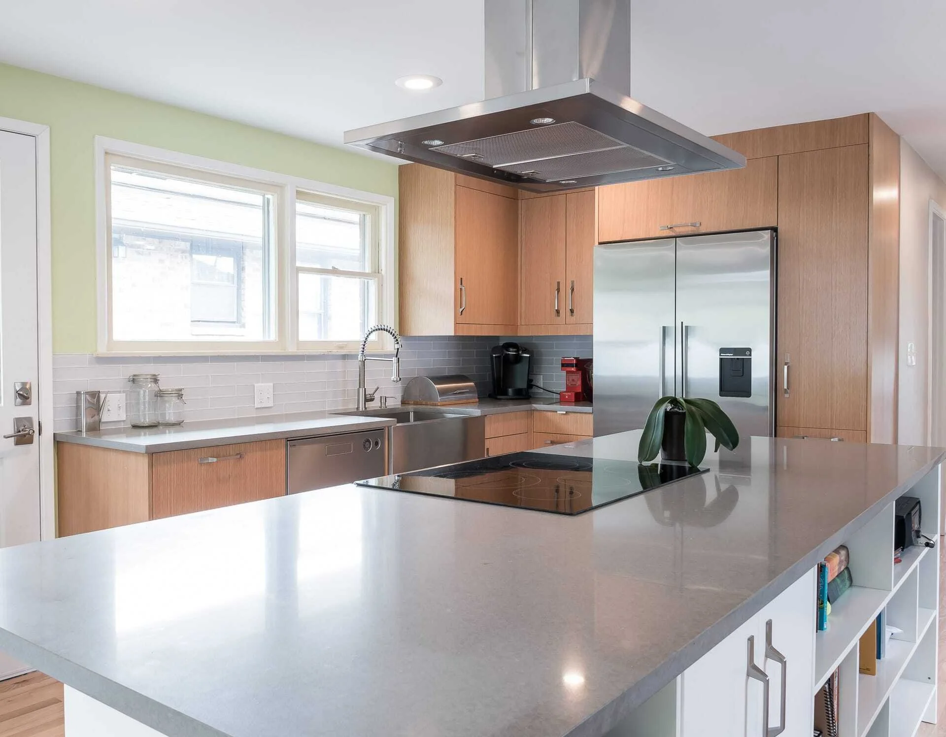 IKEA kitchen with a combination of stock and custom faces