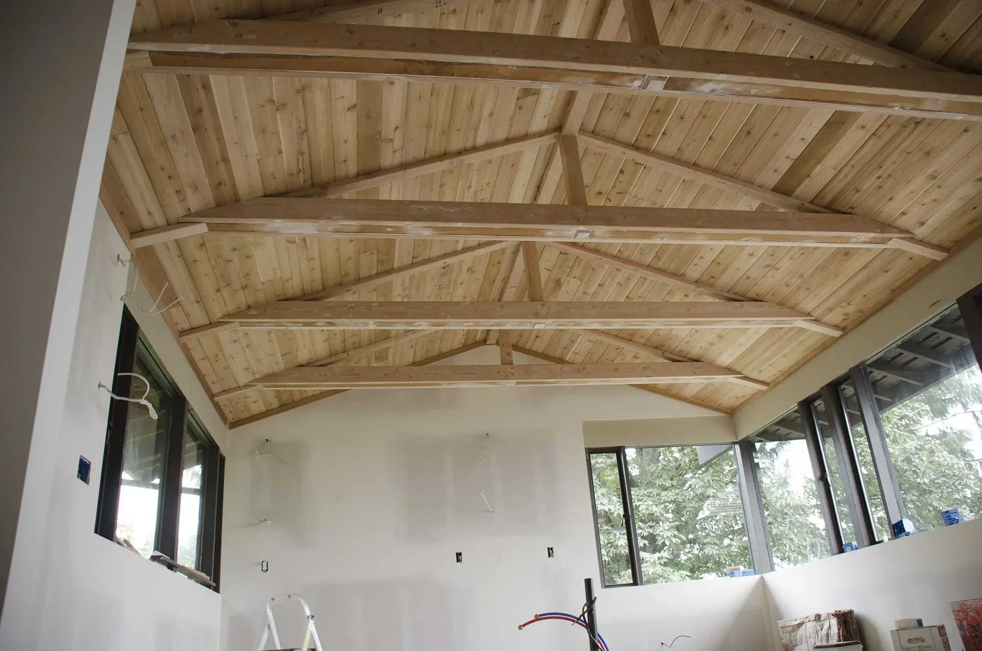Vashon Island Kitchen remodel with new vaulted ceiling