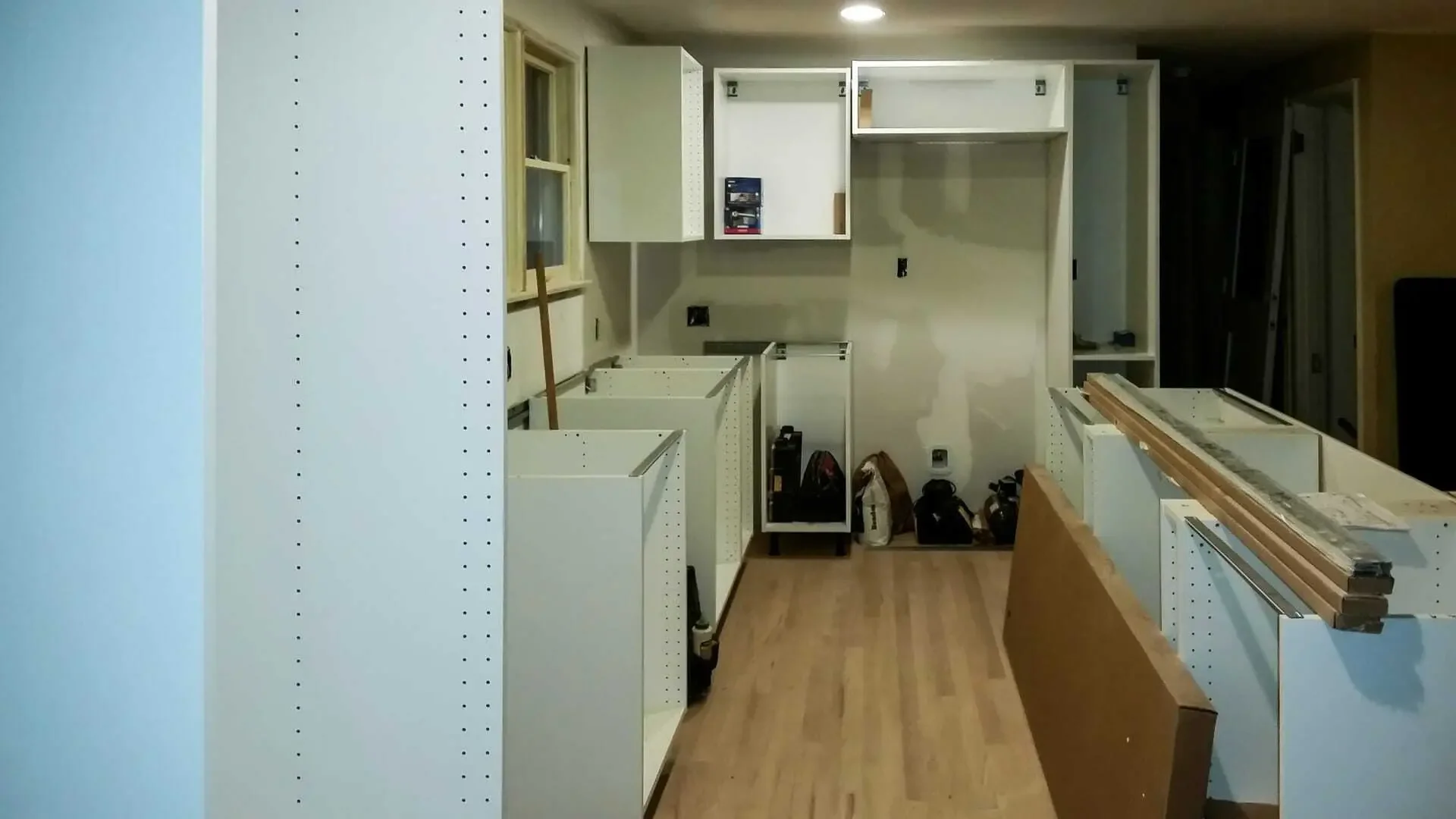 IKEA frames installed (in-progress shot)